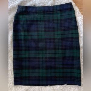 Jcrew tartan Plaid Pencil Skirt size 0 great condition